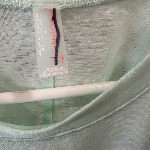 NWOT free people mint green short sleeve - Picture 3 of 4